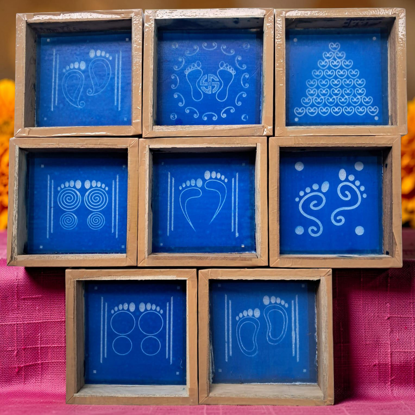 Rangly "Lakshmi Prasanna Rangoli "  Set of 8 Stencils combo pack