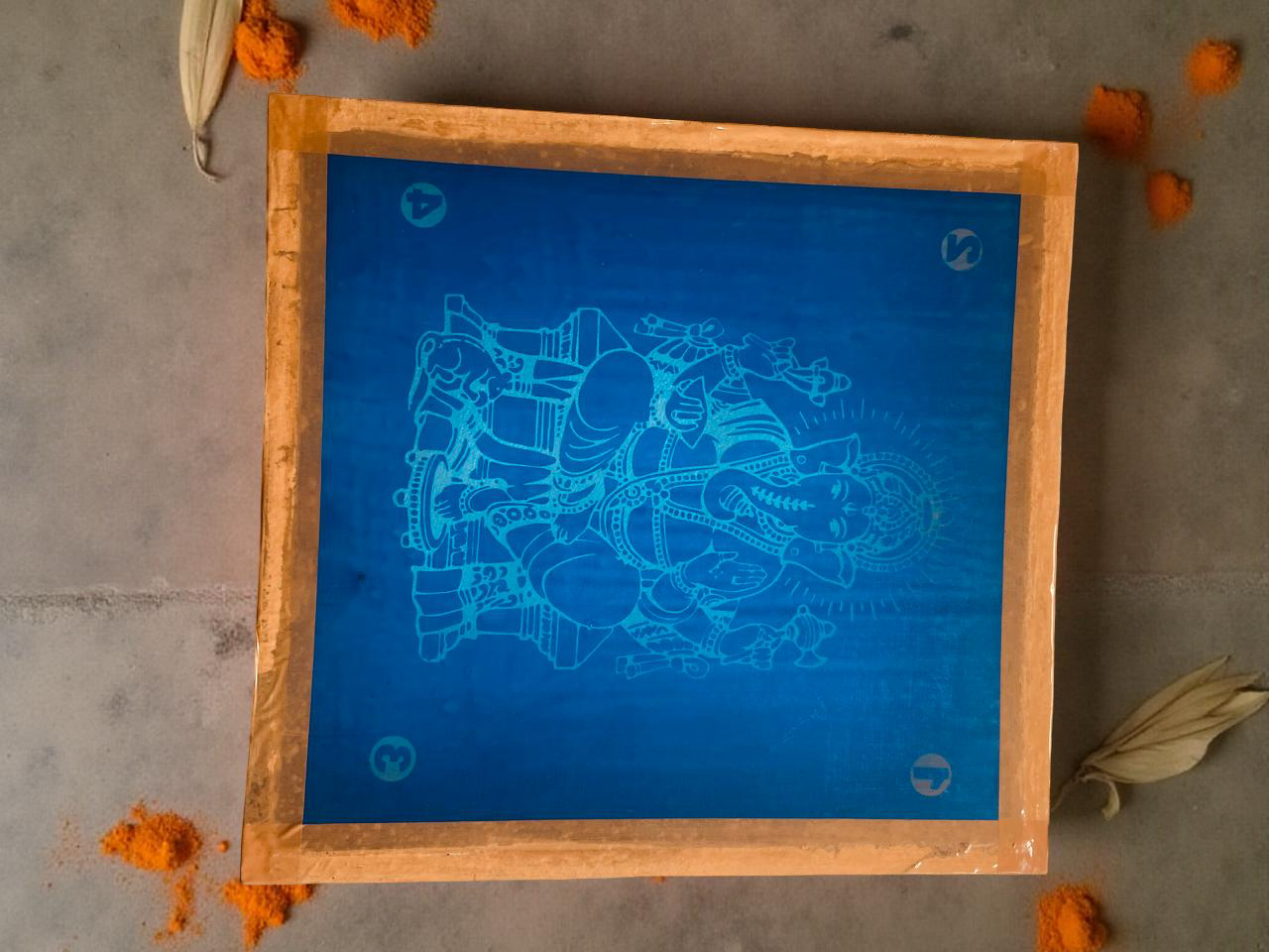 Rangly ganesha Rangoli Stencil Wooden 10x10 Inches Pack of 1 piece