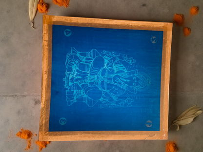 Rangly ganesha Rangoli Stencil Wooden 10x10 Inches Pack of 1 piece