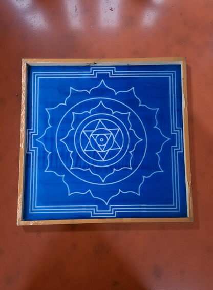 Rangly Jumbo Surya Mandala Yantra 2 Rangoli Stencil Wooden 30x30 Inches Pack of 1 piece