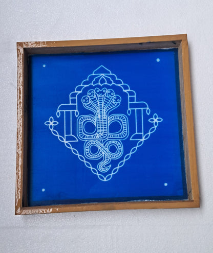 Rangly Nagarangoli  Model 2 Rangoli Stencil Wooden 10x10 Inches Pack of 1 piece