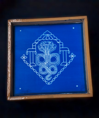 Rangly Nagarangoli  Model 2 Rangoli Stencil Wooden 10x10 Inches Pack of 1 piece