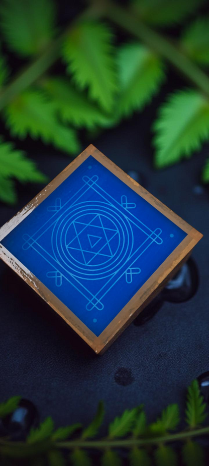 Rangly Model 3 Yantra Rangoli Stencil Wooden 10x10 Inches Pack of 1 piece