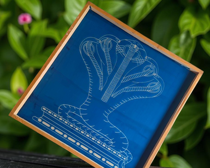 Rangly Jumbo Naga Rangoli Stencil Wooden  30x30 Inches  Pack of 1 Piece