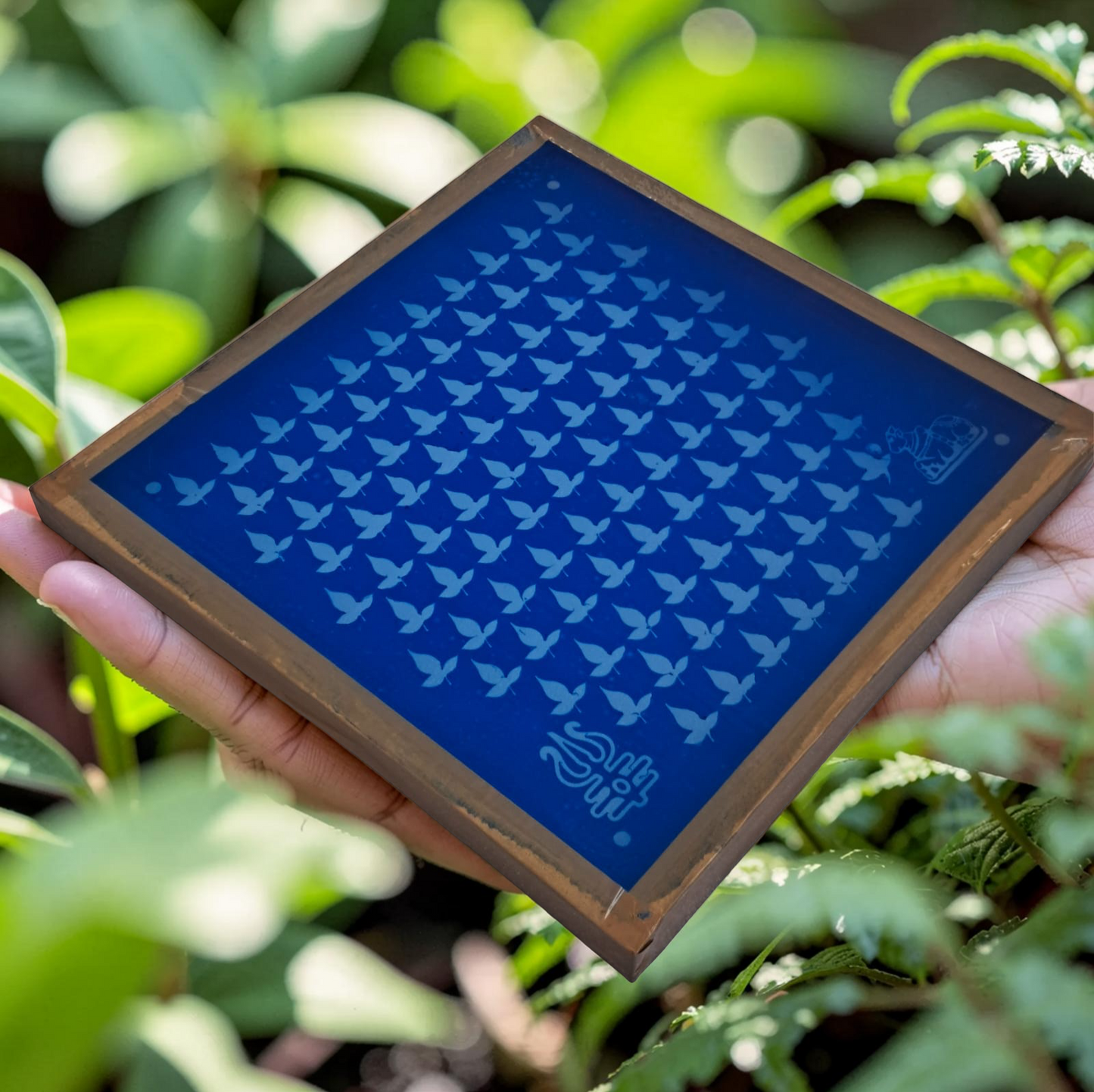 Rangly Gopadam Kolam Design  Rangoli Stencil Wooden 13x13 Inches Pack of 1 piece