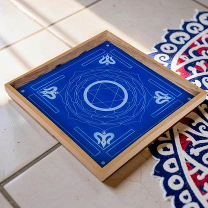 Rangly Jumbo Maha Mrityunjaya Yantra Rangoli Design Stencil Wooden 24x24 Inches Pack of 1 piece