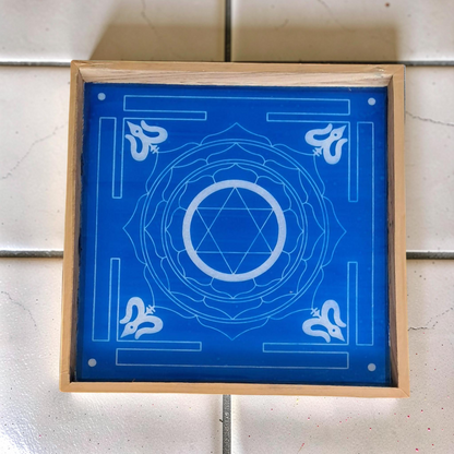 Rangly Jumbo Maha Mrityunjaya Yantra Rangoli Design Stencil Wooden 24x24 Inches Pack of 1 piece