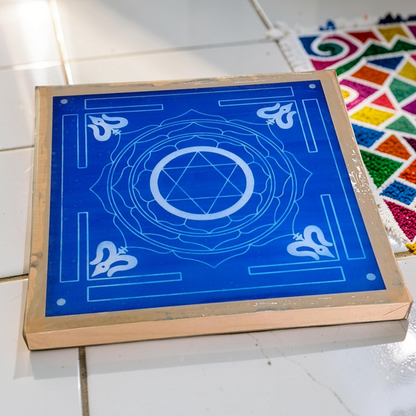 Rangly Jumbo Maha Mrityunjaya Yantra Rangoli Design Stencil Wooden 24x24 Inches Pack of 1 piece