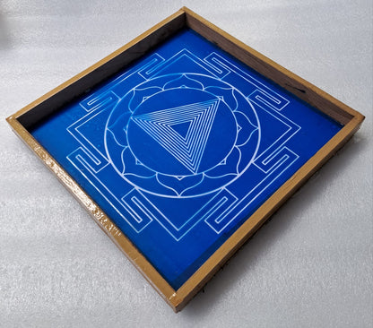 Rangly Tripura bhairavi Yantra Rangoli wooden Stencil -Elevate Your Spiritual Space