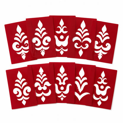 Varalakshmi Pooja Kalasam Coconut Stencils, Decorative Design, Pack of 10 _Rangly