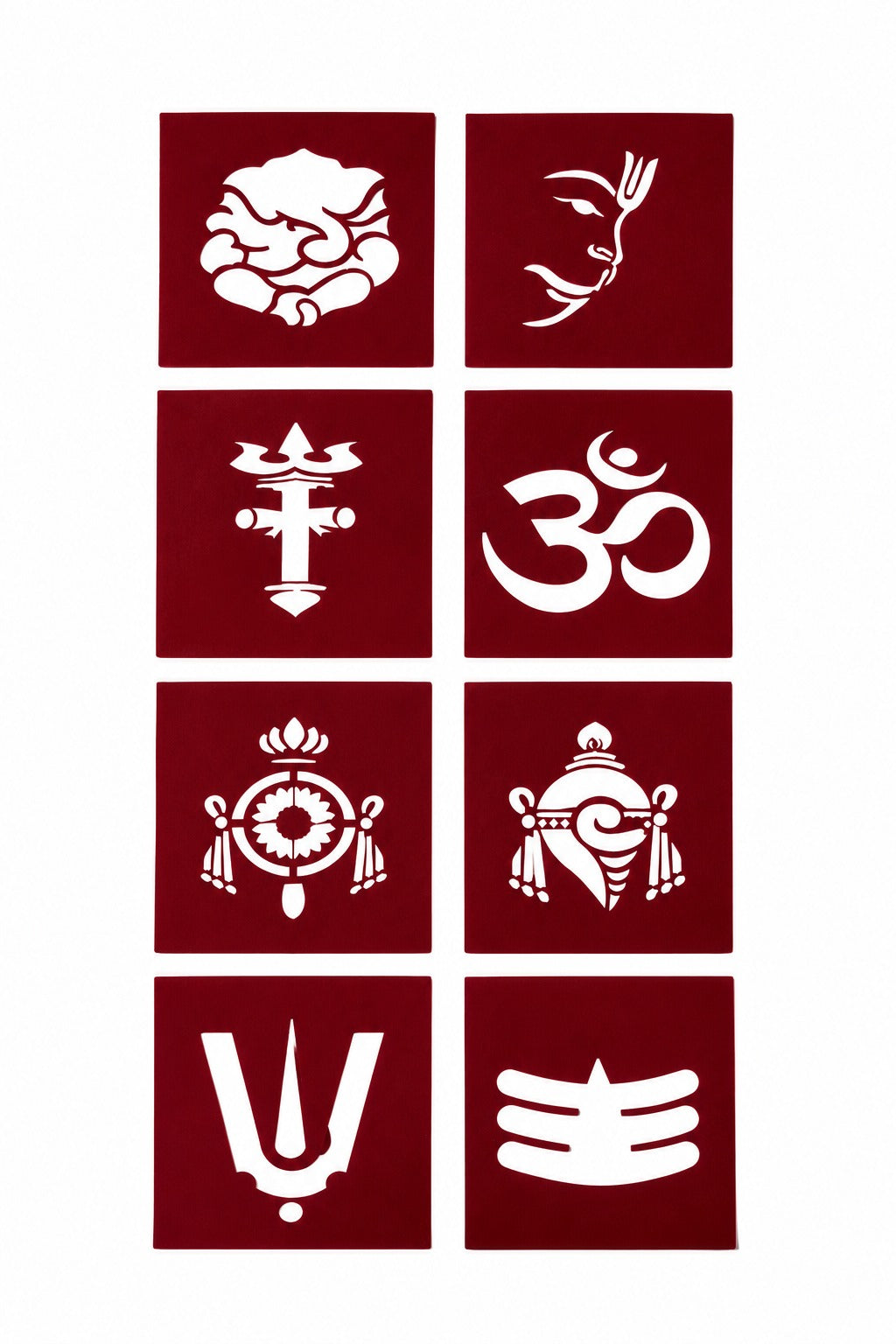 God Nama Coconut Stencil Pack - Set of 8 Stencils_Rangly