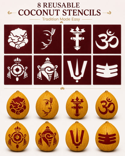 God Nama Coconut Stencil Pack - Set of 8 Stencils_Rangly