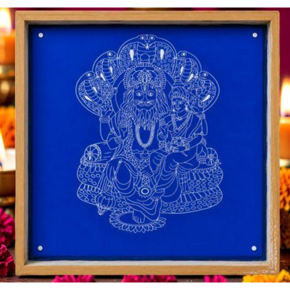 "Lakshmi Narasimhar" God Face Rangoli wooden Stencil -Elevate Your Spiritual Space