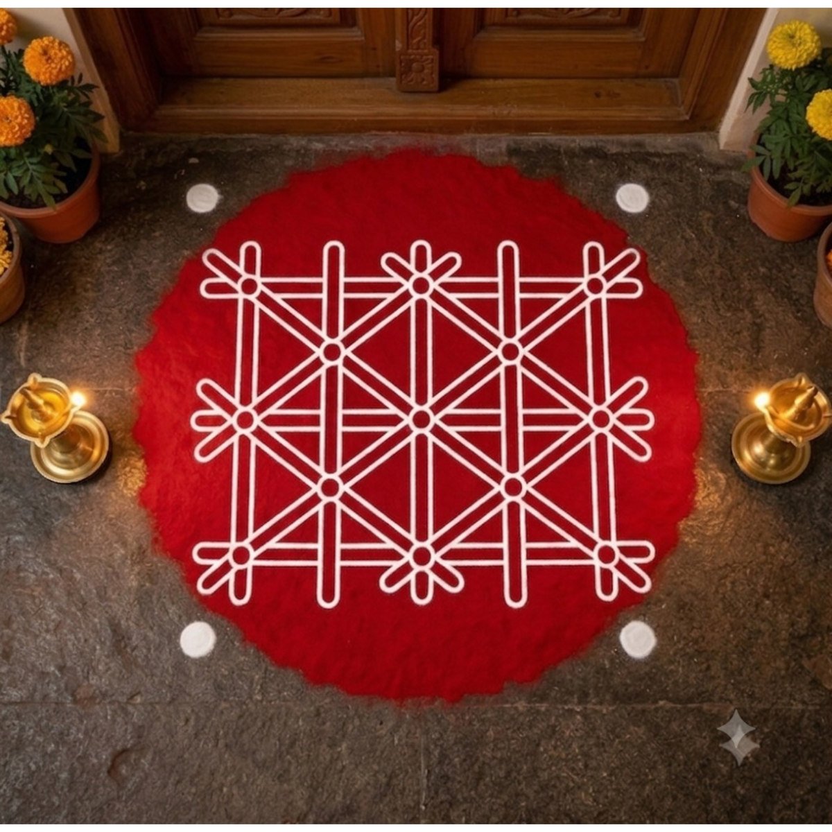 Punyahavachan Mandal Rangoli wooden Stencil -Elevate Your Spiritual Space