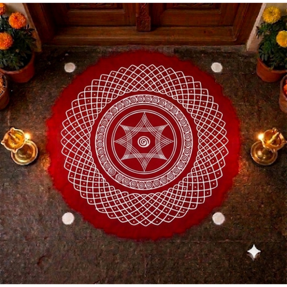 Rangly Big Iyenger Padi Kolam Pack of 1 piece - WJ3009