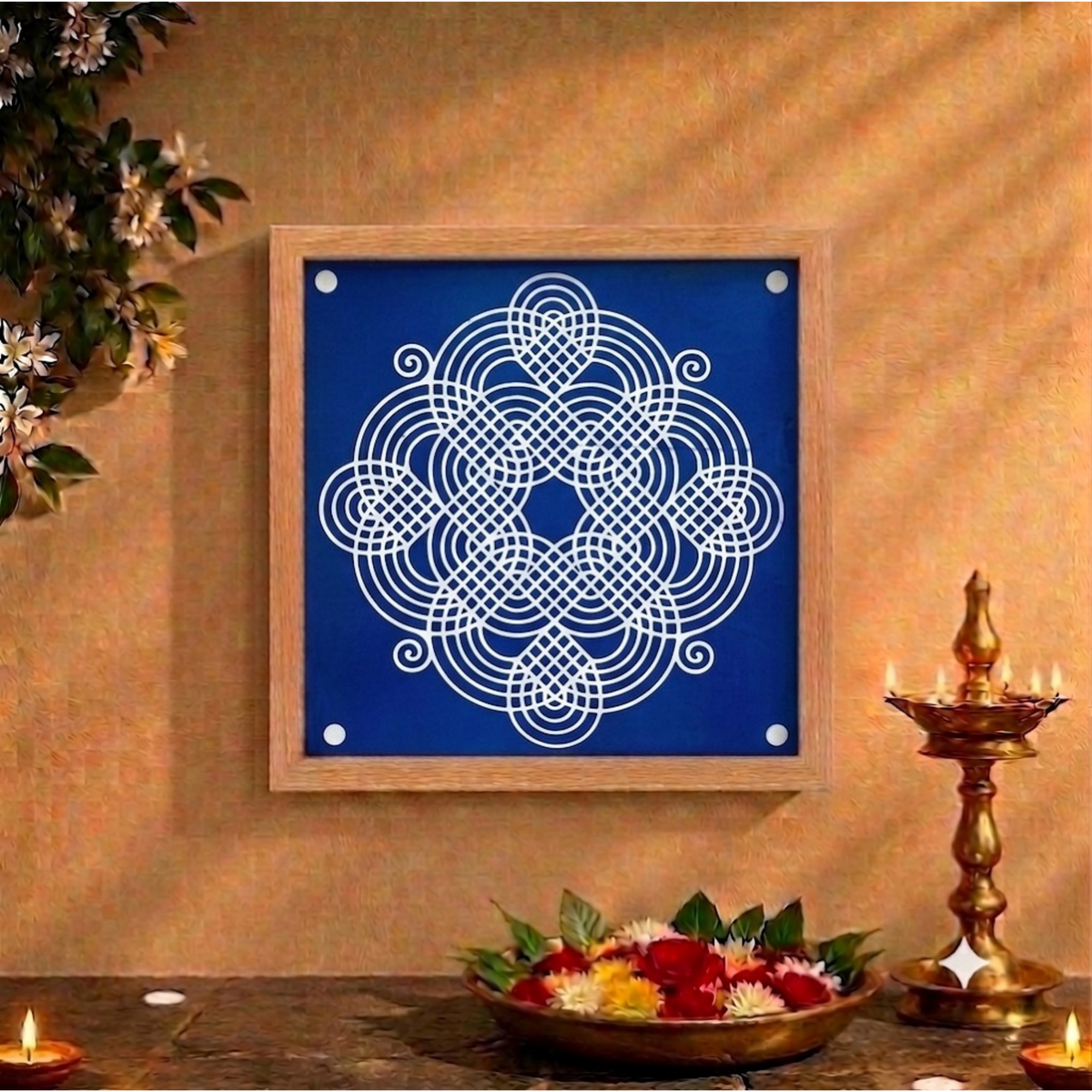 Rangly Square Rangoli Stencil  Pack of 1 piece -WJ2406