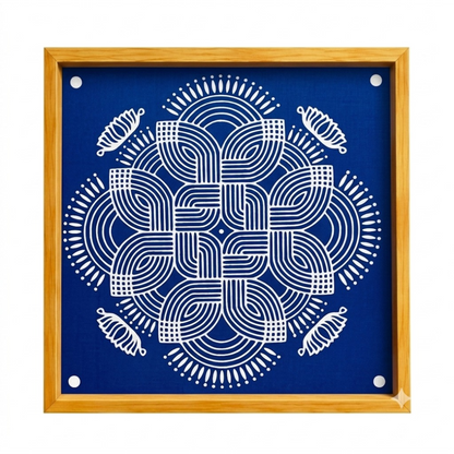Rangly Square Rangoli Stencil  Pack of 1 piece -WJ2405