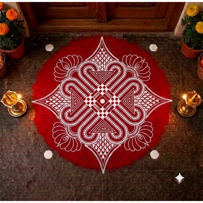 Rangly Square Rangoli Stencil  Pack of 1 piece - WJ2404