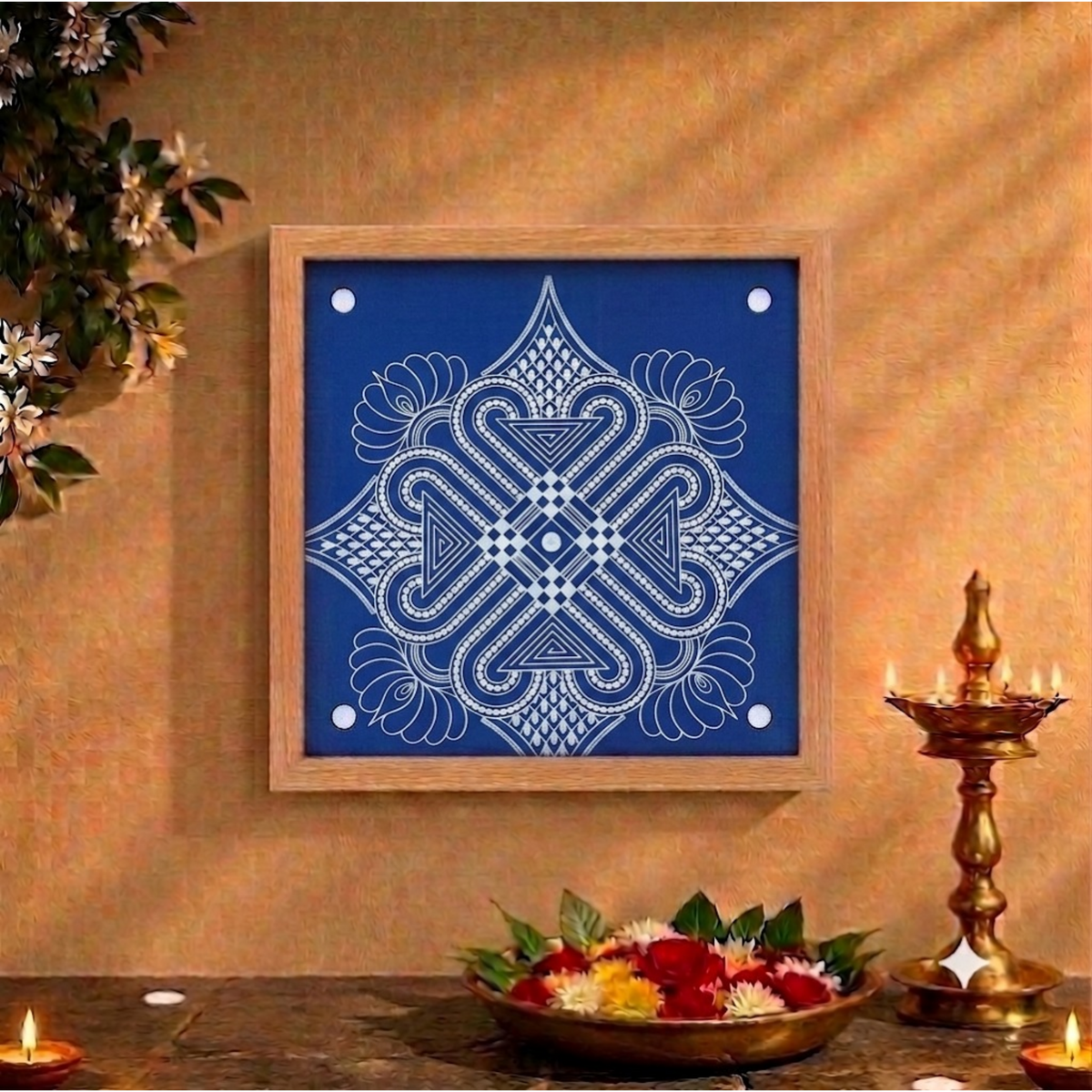 Rangly Square Rangoli Stencil  Pack of 1 piece - WJ2404