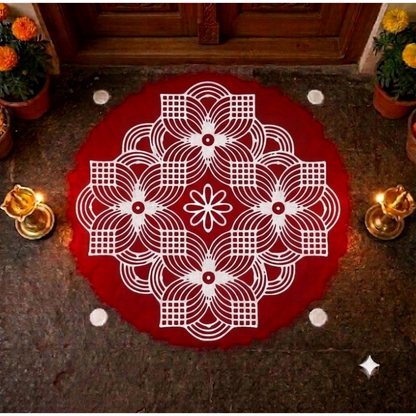 Rangly Square Rangoli Stencil  Pack of 1 piece - WJ2401