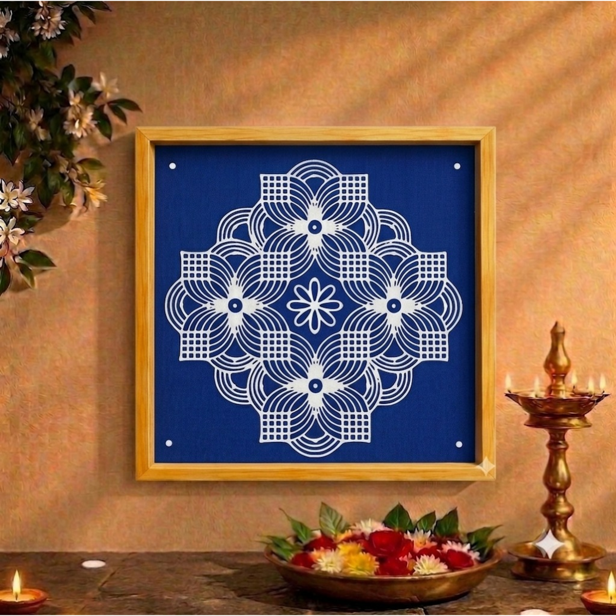Rangly Square Rangoli Stencil  Pack of 1 piece - WJ2401