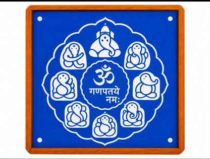 Rangly "Ashtavinayak Ganesh" Rangoli Stencil Wooden 10*10 Inches Pack of 1 Piece