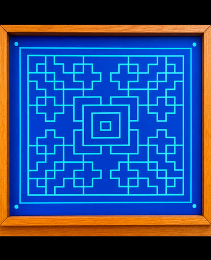 "Chaturlingatho Bhadra" Yantra Kolam Stencil  Wooden  Pack of 1 piece
