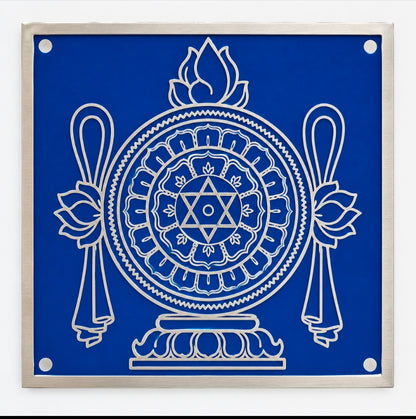 "Chakaram" Model 2 Rangoli Wooden  Pack of 1 piece