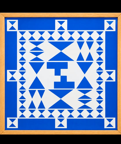 "Vasthu Palli Padmam" Model 2 Yantra Kolam Stencil  Wooden  Pack of 1 piece