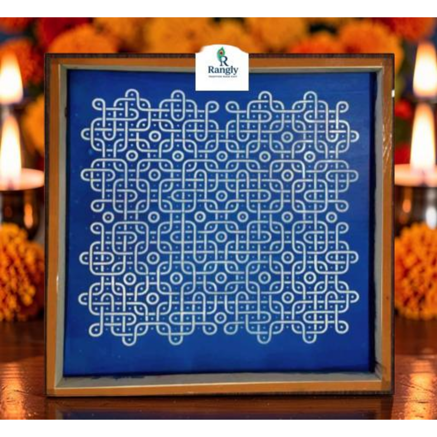 Rangly Broad Heritage Big Kolam Stencil  Pack of 1 piece - WJ2409