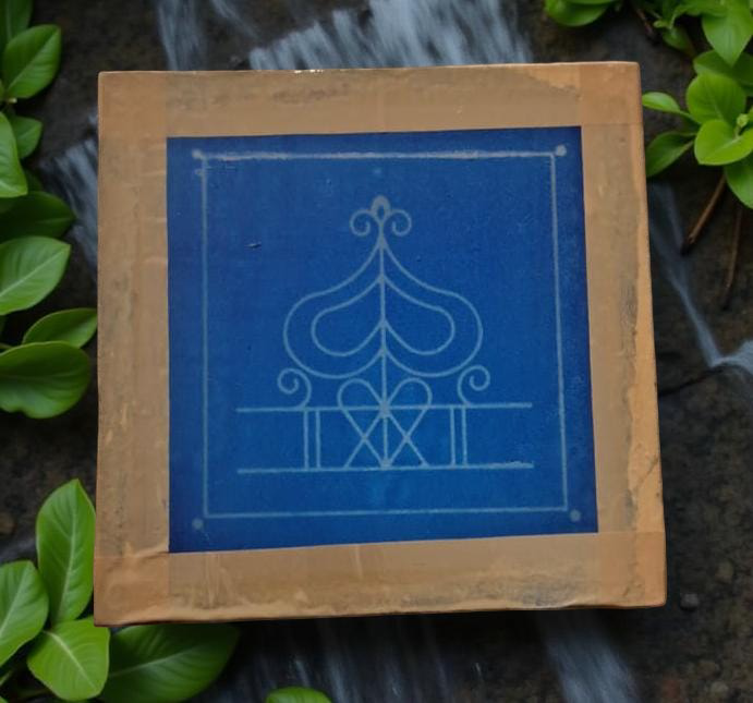 Rangly Yantra Ashwatha Mandala Model 2  Rangoli Stencil Wooden 5x5 Inches Pack of 1 piece