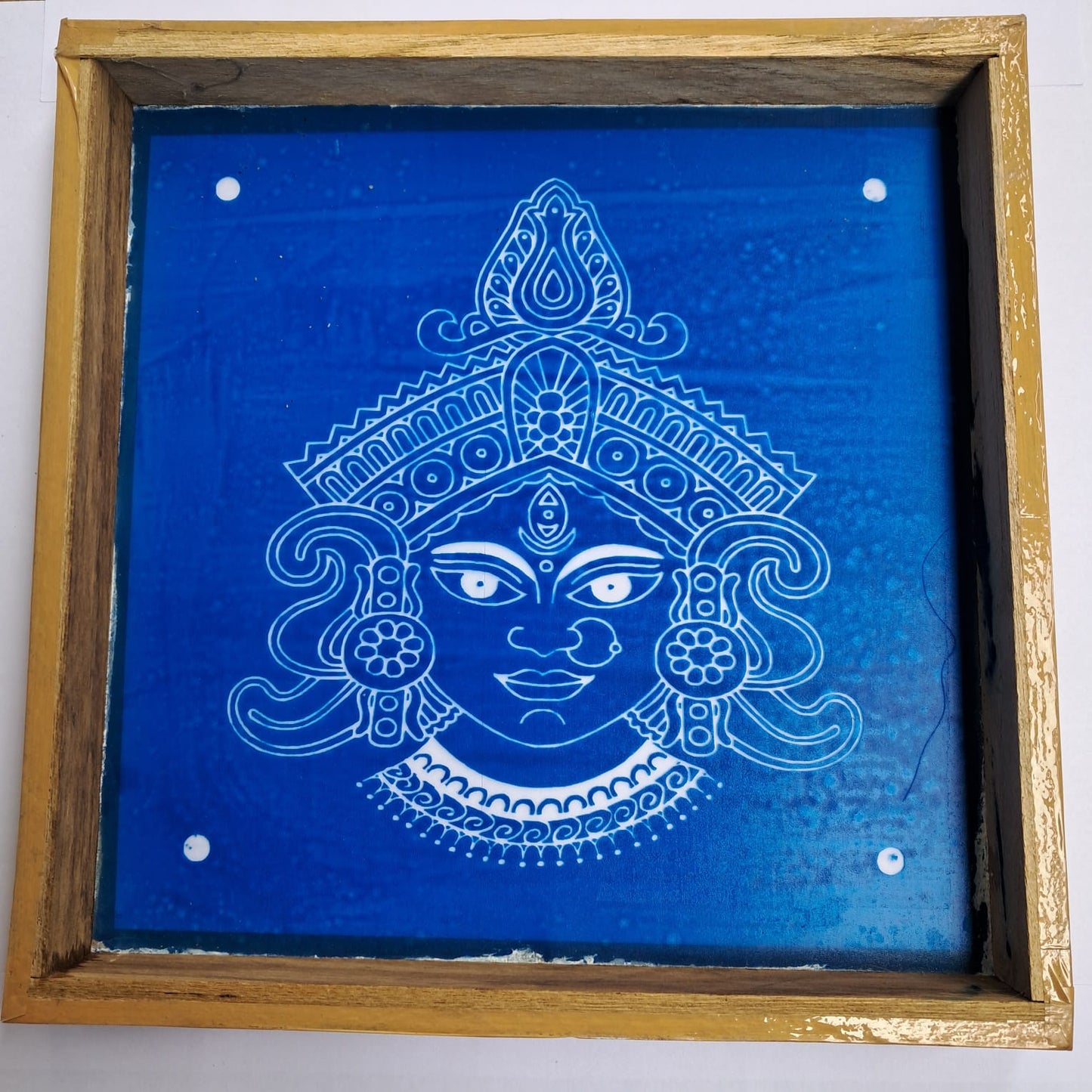 "Durga Amman"  Rangoli wooden Stencil -Elevate Your Spiritual Space
