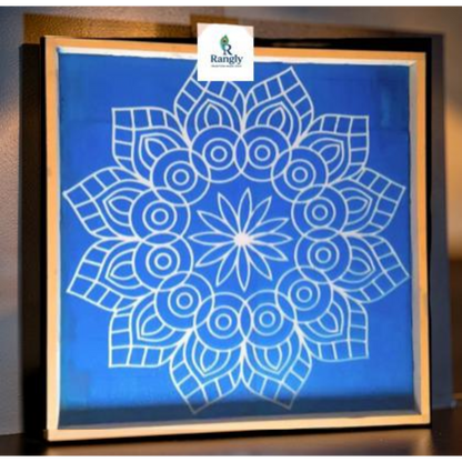 Rangly Big Mandala Kolam Stencil  Pack of 1 piece - WJ3003