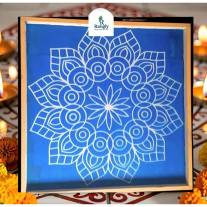 Rangly Big Mandala Kolam Stencil  Pack of 1 piece - WJ3003