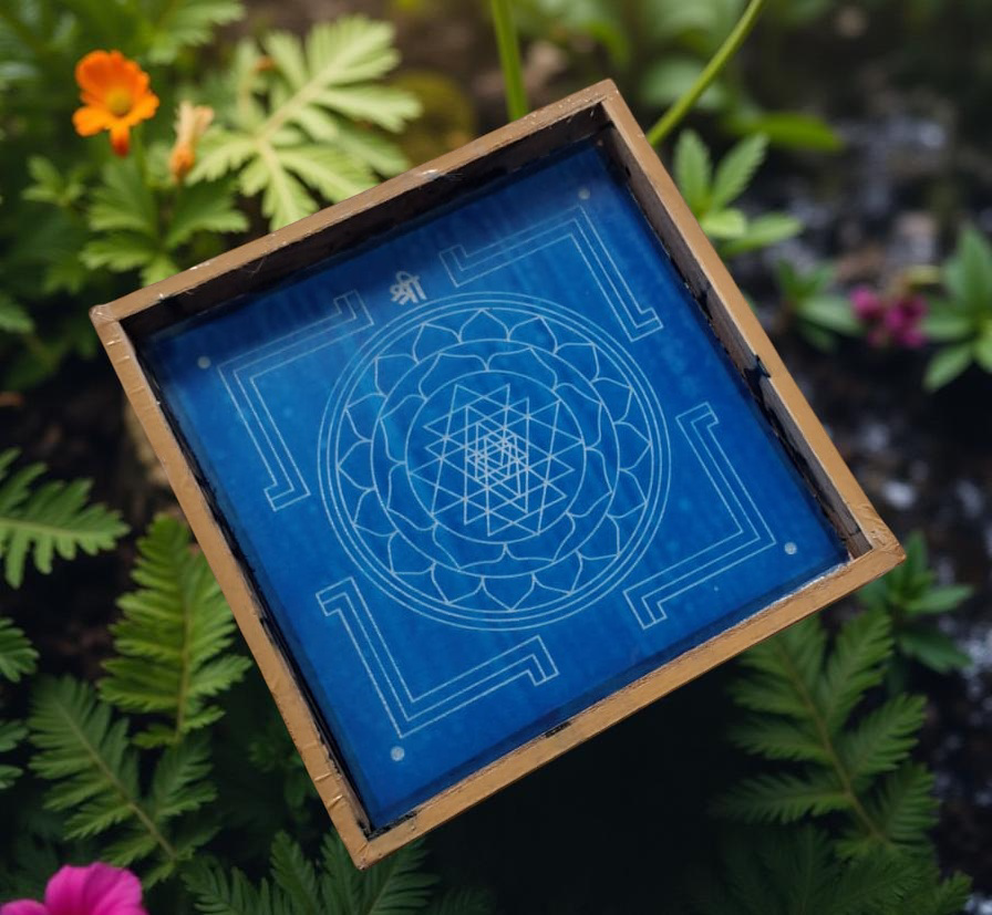 Rangly Sri Yantra Model 3  Rangoli Stencil Wooden 13x13 Inches Pack of 1 piece