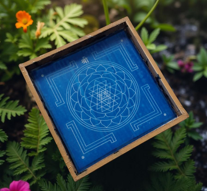 Rangly Sri Yantra Model 3  Rangoli Stencil Wooden 13x13 Inches Pack of 1 piece