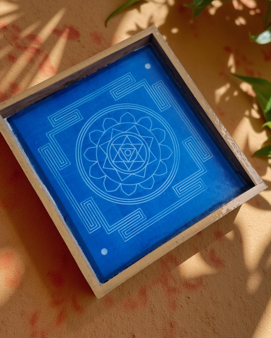 Rangly Sri Yantra Model 9 Rangoli Stencil Wooden 9x10 Inches Pack of 1 piece