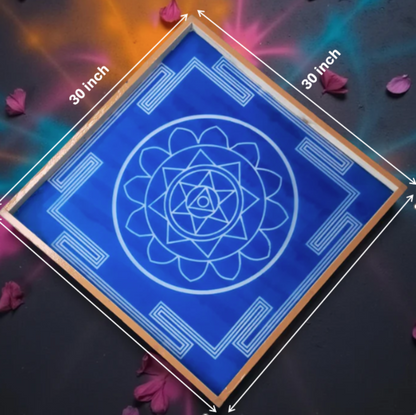 Rangly  Jumbo Surya Mandala Yantra 1 Rangoli Stencil Wooden 30x30 Inches Pack of 1 piece