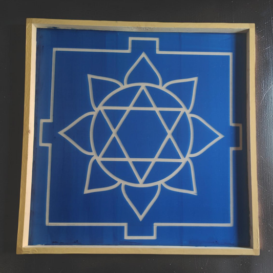 Rangly Ganesh Mandala Yantra Rangoli Design Stencil Wooden 13x13 Inches Pack of 1 piece