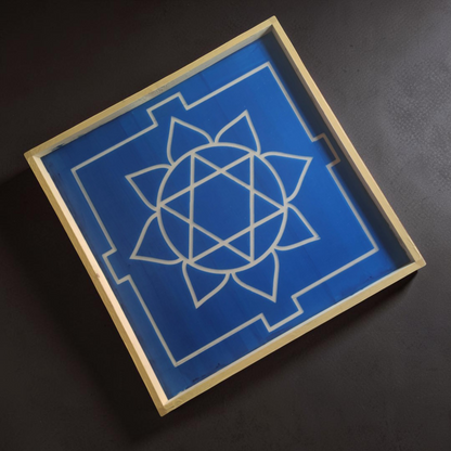 Rangly Ganesh Mandala Yantra Rangoli Design Stencil Wooden 13x13 Inches Pack of 1 piece