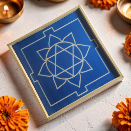 Rangly Ganesh Mandala Yantra Rangoli Design Stencil Wooden 16x16 Inches Pack of 1 piece