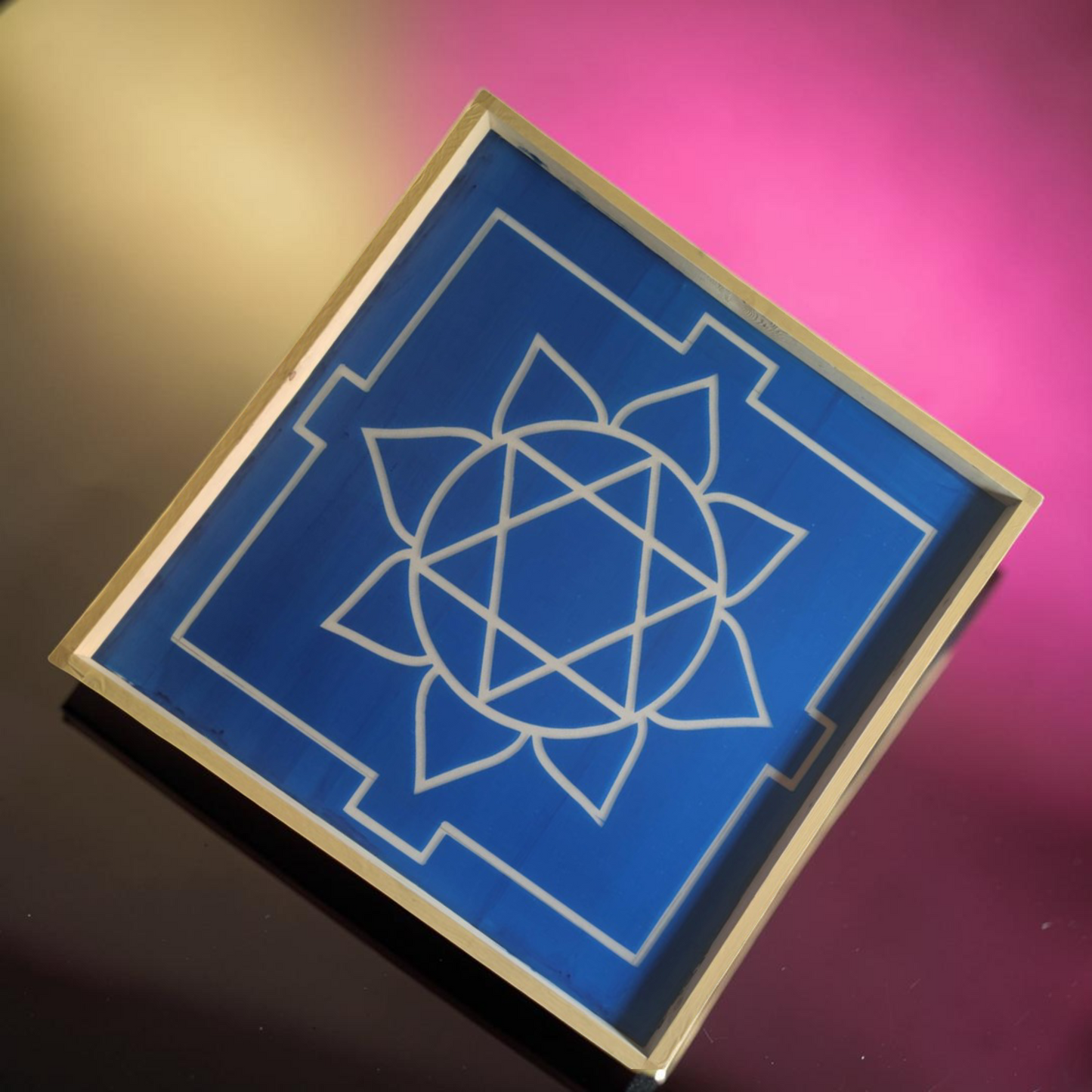 Rangly Ganesh Mandala Yantra Rangoli Design Stencil Wooden 24x24 Inches Pack of 1 piece