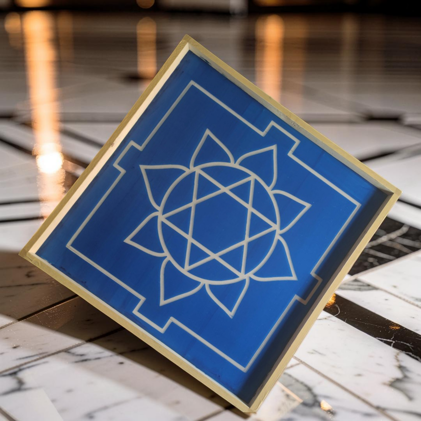 Rangly  Ganesh Mandala Yantra Rangoli Design Stencil Wooden 40x40 Inches Pack of 1 piece