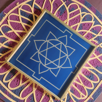 Rangly Ganesh Mandala Yantra Rangoli Design Stencil Wooden 16x16 Inches Pack of 1 piece