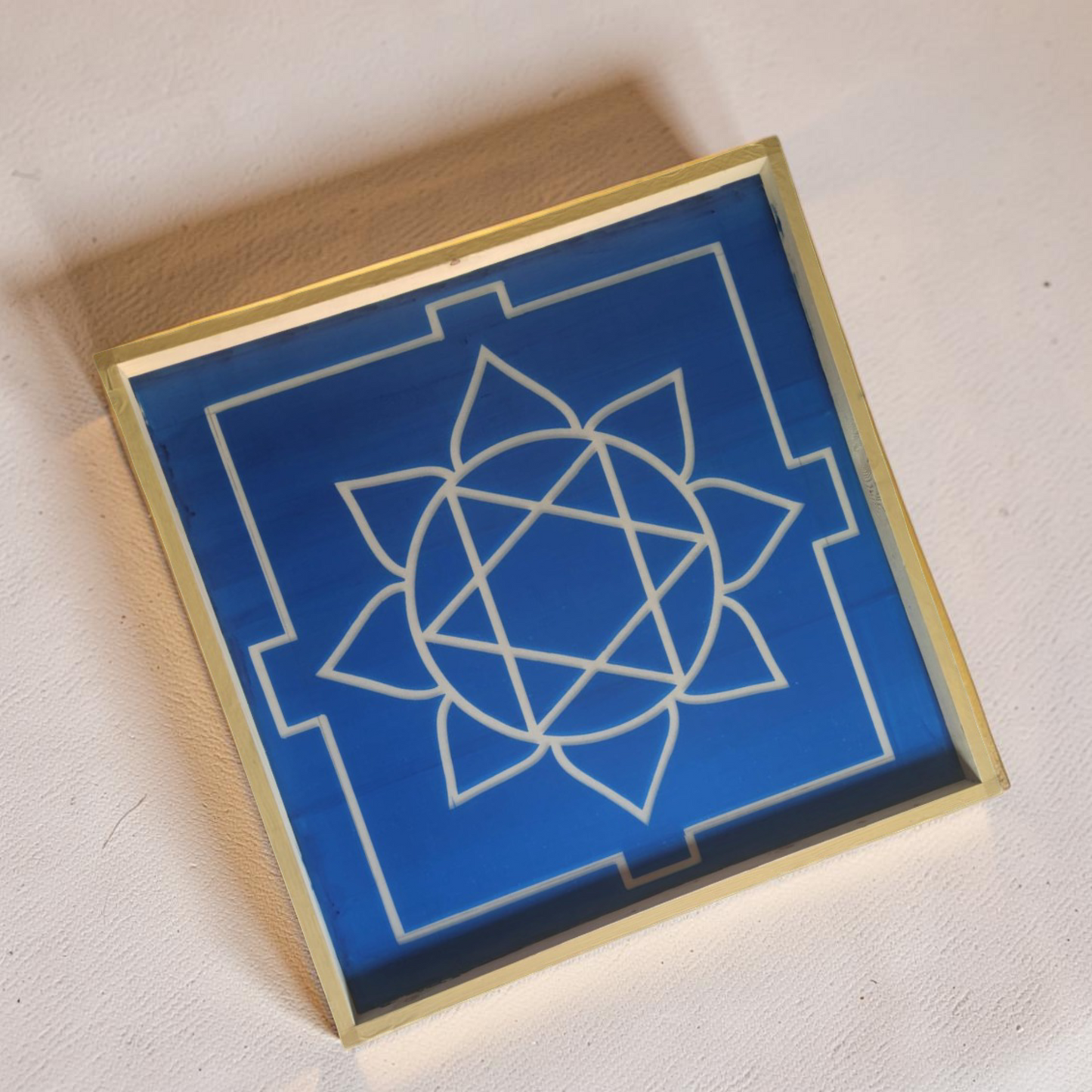 Rangly Ganesh Mandala Yantra Rangoli Design Stencil Wooden 13x13 Inches Pack of 1 piece