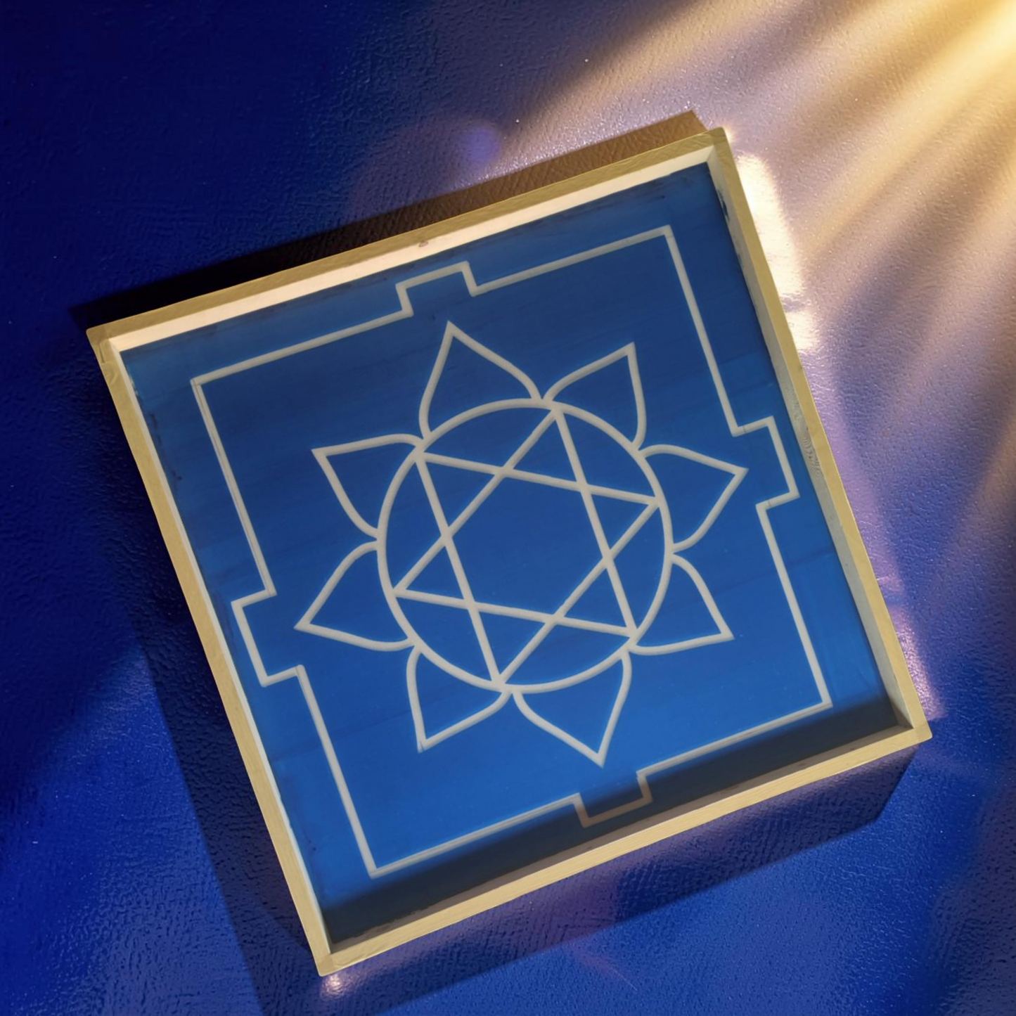 Rangly Ganesh Mandala Yantra Rangoli Design Stencil Wooden 24x24 Inches Pack of 1 piece