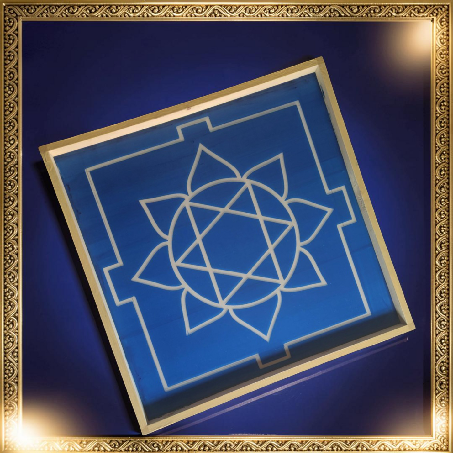Rangly  Ganesh Mandala Yantra Rangoli Design Stencil Wooden 40x40 Inches Pack of 1 piece