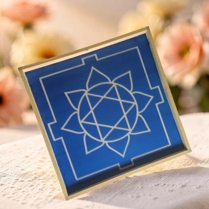 Rangly Ganesh Mandala Yantra Rangoli Design Stencil Wooden 16x16 Inches Pack of 1 piece