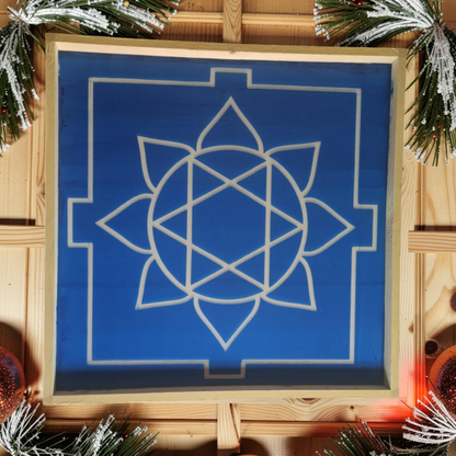 Rangly Ganesh Mandala Yantra Rangoli Design Stencil Wooden 13x13 Inches Pack of 1 piece