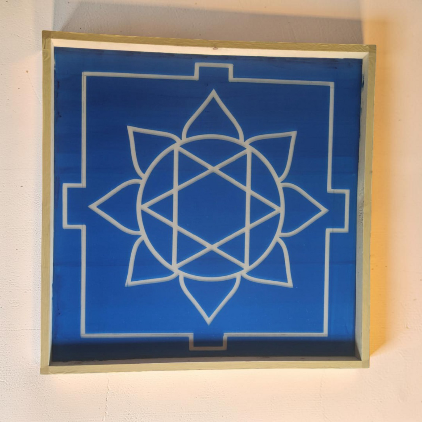 Rangly Ganesh Mandala Yantra Rangoli Design Stencil Wooden 30x30 Inches Pack of 1 piece